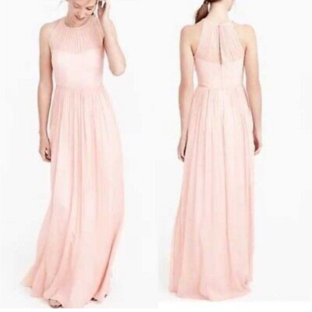 J. Crew Silk Chiffon A-Line Megan Dress Maxi